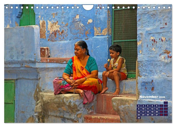 Produktbild: Typisch Indien - Unterwegs in Rajasthan (Wandkalender 2026 DIN A4 quer), CALVENDO Monatskalender