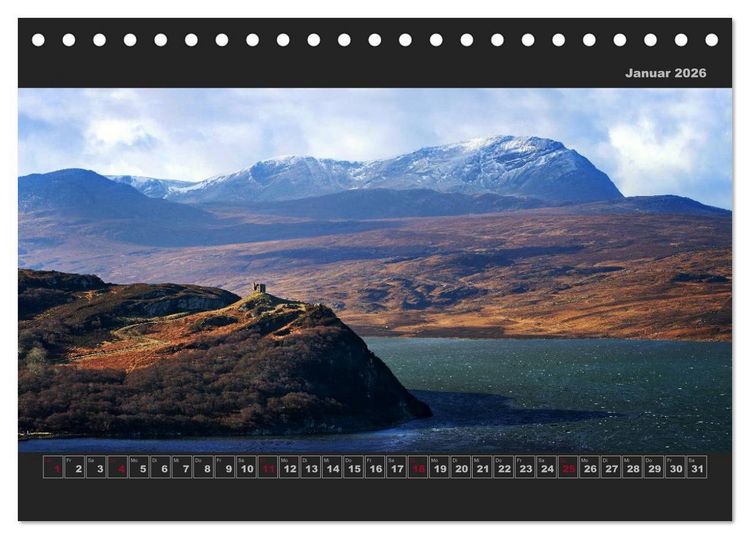 Produktbild: Schottland Panoramen (Tischkalender 2026 DIN A5 quer), CALVENDO Monatskalender