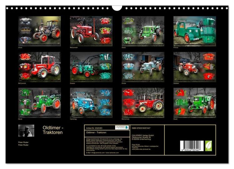 Produktbild: Oldtimer - Traktoren (Wandkalender 2026 DIN A3 quer), CALVENDO Monatskalender