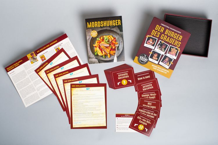 Produktbild: Der Burger des Grauens. Krimidinner-Rollenspiel und Kochbuch. F&uuml;r 6 Spieler ab 12 Jahren.