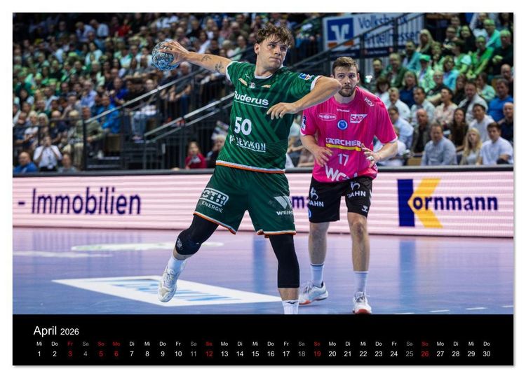 Produktbild: Kalender - HSG Wetzlar Handball Bundesliga Saison 2025/2026 (Wandkalender 2026 DIN A3 quer), CALVENDO Monatskalender