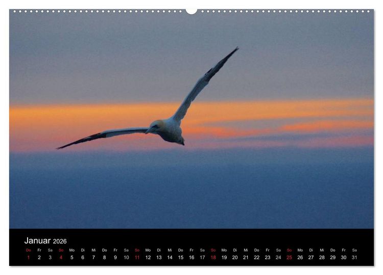 Produktbild: Abend in Helgoland (hochwertiger Premium Wandkalender 2026 DIN A2 quer), Kunstdruck in Hochglanz