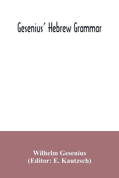 Produktbild: Gesenius' Hebrew grammar