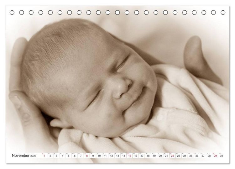 Produktbild: Babys - Willkommen im Leben (Tischkalender 2026 DIN A5 quer), CALVENDO Monatskalender