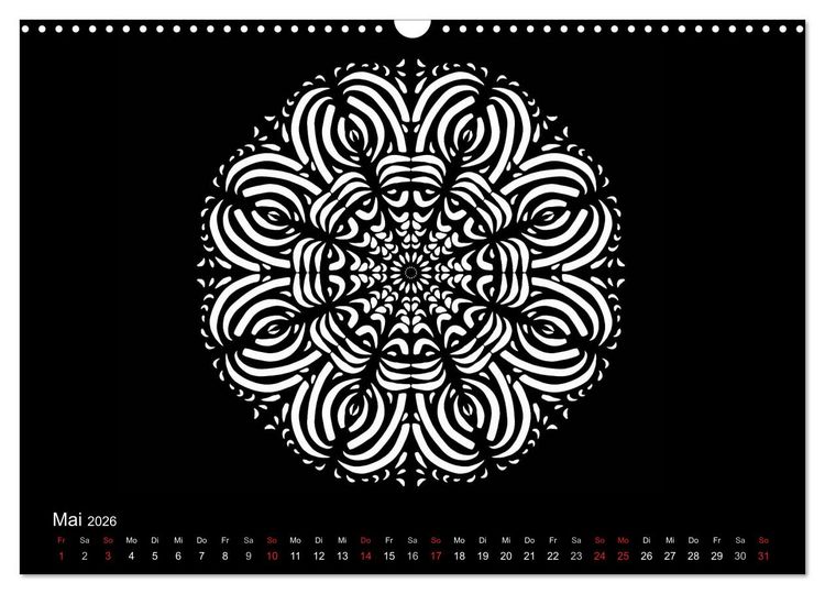 Produktbild: Entspannung und Ruhe durch Mandalas (Wandkalender 2026 DIN A3 quer), CALVENDO Monatskalender