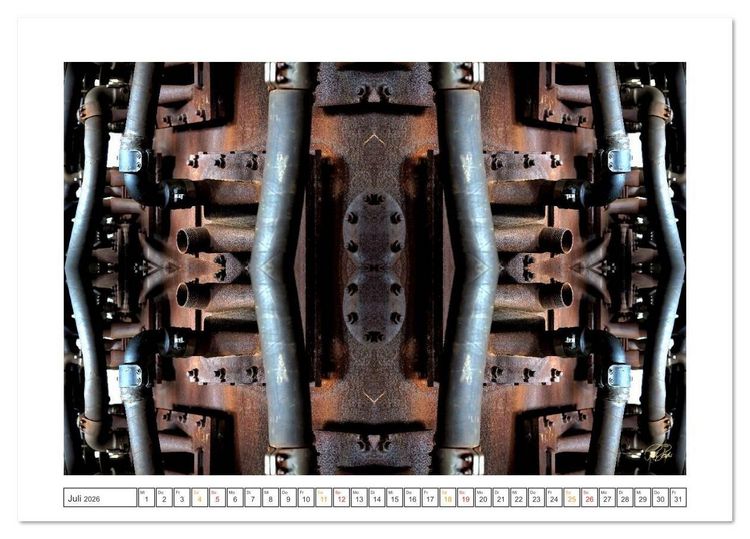 Produktbild: Faszination Spiegelung - Industrie und Technik (Tischkalender 2026 DIN A5 quer), CALVENDO Monatskalender