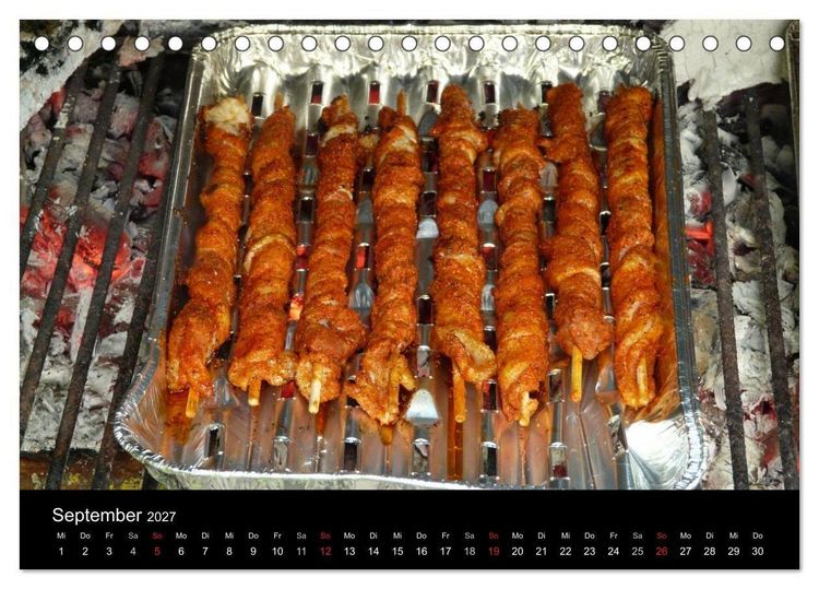 Produktbild: BBQ Lecker Grillen (Tischkalender 2027 DIN A5 quer), CALVENDO Monatskalender