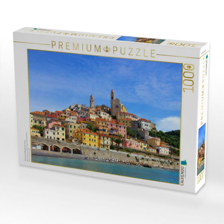 Produktbild: CALVENDO Puzzle Strand und Altstadt von Cervo | 1000 Teile Lege-Gr&ouml;&szlig;e 64x48cm Foto-Puzzle f&uuml;r gl&uuml;ckliche Stunden