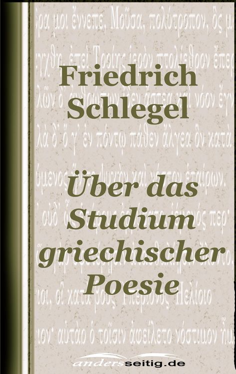 Produktbild: &Uuml;ber das Studium der griechischen Poesie