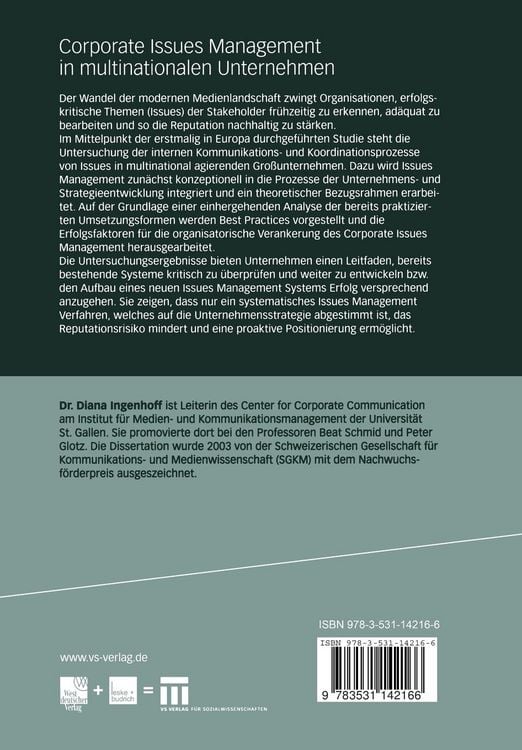 Produktbild: Corporate Issues Management in multinationalen Unternehmen