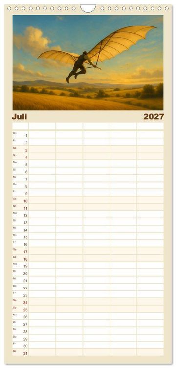 Produktbild: Familienplaner 2027 - Wind bewegt die Welt mit 5 Spalten (Wandkalender, 21 x 45 cm) CALVENDO