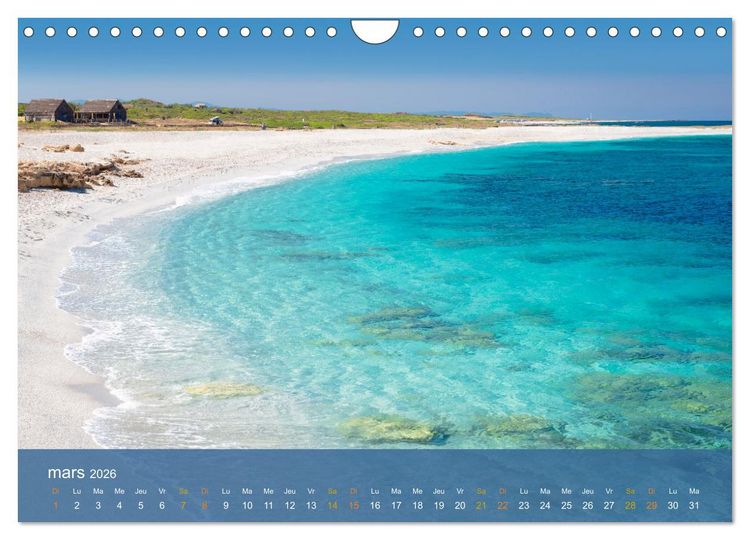 Produktbild: Sardaigne - L'&acirc;me sauvage de la M&eacute;diterran&eacute;e (Calendrier mural 2026 DIN A4 vertical), CALVENDO calendrier mensuel