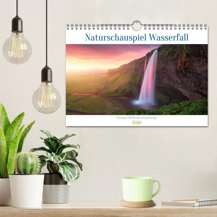 Produktbild: Naturschauspiel Wasserfall: Europas flie&szlig;ende Kunstwerke (Wandkalender 2026 DIN A4 quer), CALVENDO Monatskalender