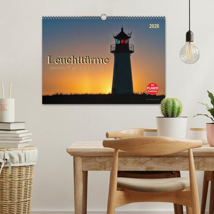 Produktbild: Leuchtt&uuml;rme - maritime Wegweiser weltweit (Wandkalender 2026 DIN A3 quer), CALVENDO Monatskalender