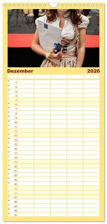 Produktbild: Familienplaner 2026 - Foto- und Bastelkalender Satin - Stilvoll zum Selbstgestalten mit 5 Spalten (Wandkalender, 21 x 45 cm) CALVENDO