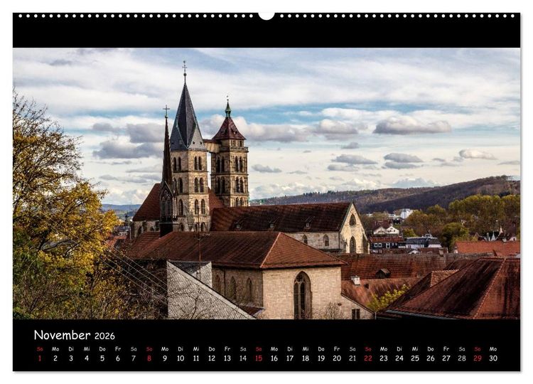Produktbild: Esslingen am Neckar - Vom Mittelalter in die Moderne (Wandkalender 2026 DIN A2 quer), CALVENDO Monatskalender