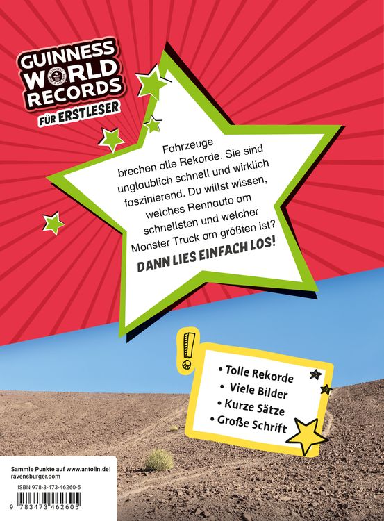 Produktbild: Guinness World Records für Erstleser - Fahrzeuge