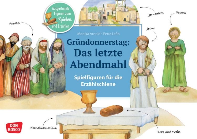 Produktbild: Gr&uuml;ndonnerstag: Das letzte Abendmahl. Erz&auml;hlschienen-Figurenset