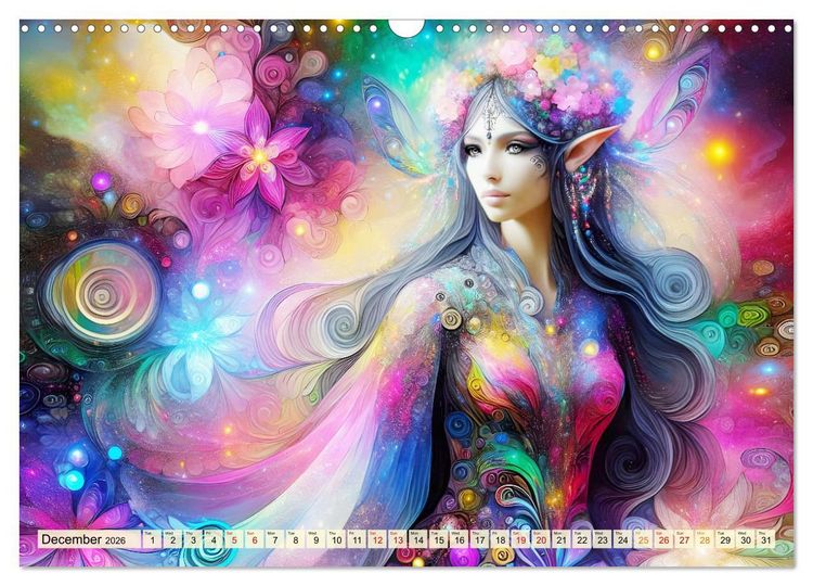 Produktbild: The flower elves Enchanting harmony (Wall Calendar 2026 DIN A3 landscape), CALVENDO 12 Month Wall Calendar