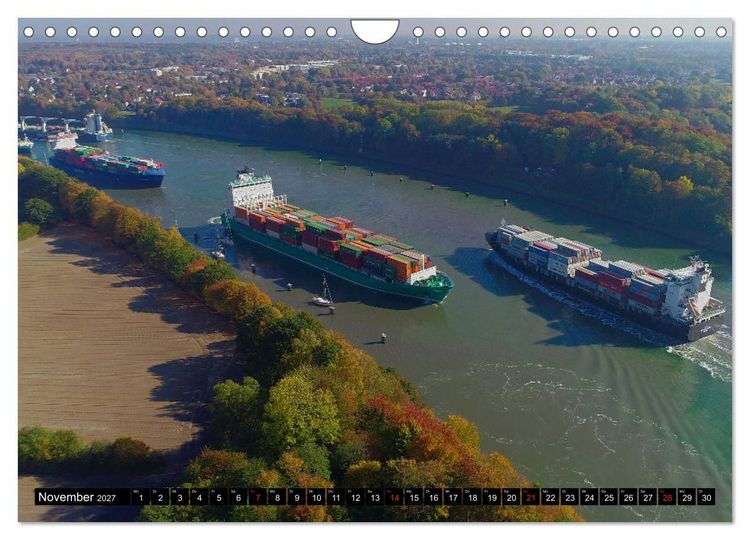 Produktbild: 100 Meter &uuml;ber Grund - Am Nord-Ostsee-Kanal (Wandkalender 2027 DIN A4 quer), CALVENDO Monatskalender