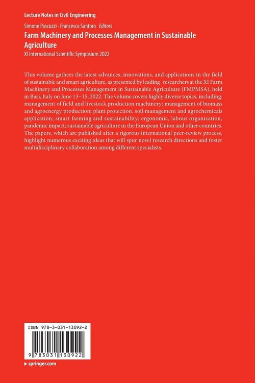 Produktbild: Farm Machinery and Processes Management in Sustainable Agriculture