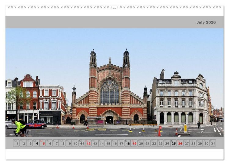 Produktbild: London Street Fronts 2026 / UK-Version (High Quality Premium Wall Calendar 2026 DIN A2 landscape),CALVENDO 12 Month Wall Calendar