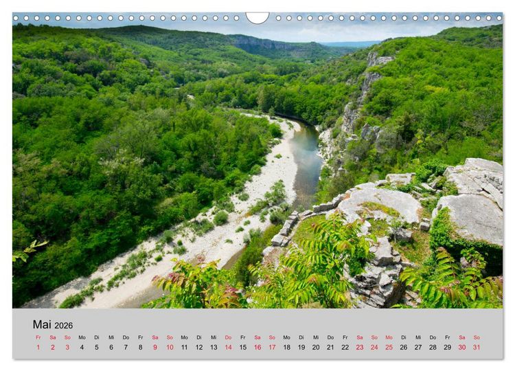 Produktbild: Bezaubernde Ard&egrave;che (Wandkalender 2026 DIN A3 quer), CALVENDO Monatskalender