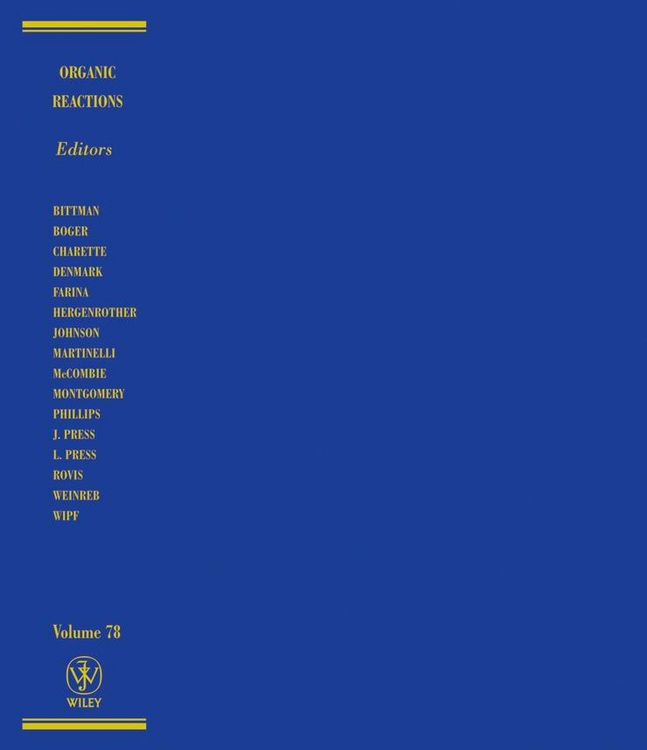 Produktbild: Organic Reactions, Volume 78