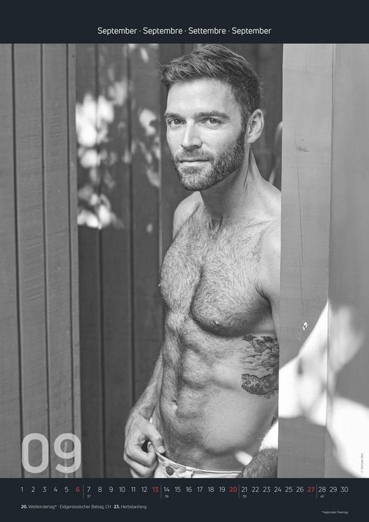Men 2026 - Bildkalender 29,7x42 cm - Männer - erotischer Kalender - hochwertiger Erotikkalender - schwarz-weiß - Wandplaner - Wandkalender
