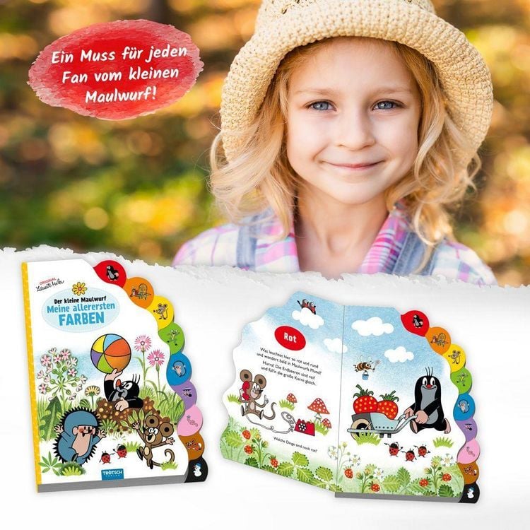 Produktbild: Tr&ouml;tsch Der kleine Maulwurf Pappenbuch mit Register Meine allerersten Farben