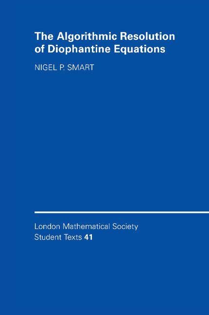 Produktbild: The Algorithmic Resolution of Diophantine Equations