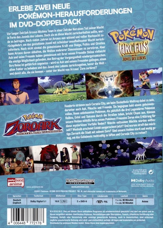 Produktbild: Pok&eacute;mon - Arceus und das Juwel des Lebens / Zoroark: Meister der Illusionen LTD. [2 DVDs]