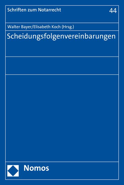 Produktbild: Scheidungsfolgenvereinbarungen