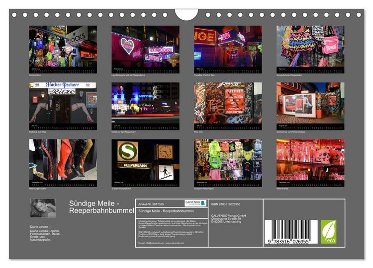 Produktbild: S&uuml;ndige Meile - Reeperbahnbummel (Wandkalender 2026 DIN A4 quer), CALVENDO Monatskalender
