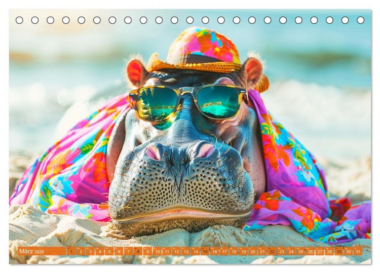 Produktbild: Big & Beautiful. Tierische Plus Size Models. Elefanten und Co. (Tischkalender 2026 DIN A5 quer), CALVENDO Monatskalender