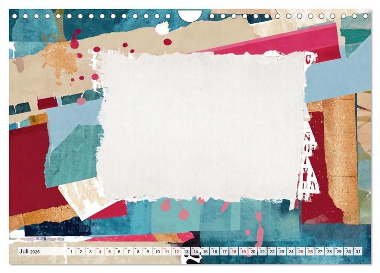 Produktbild: Buntes Papier Design (Wandkalender 2026 DIN A4 quer), CALVENDO Monatskalender