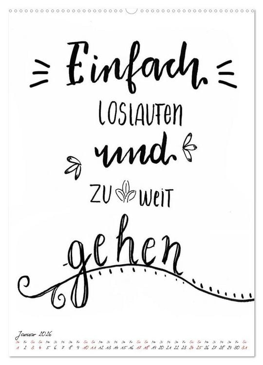 Produktbild: Spruch-Reich-handgeschriebene Spr&uuml;che von frech bis weise (Wandkalender 2026 DIN A2 hoch), CALVENDO Monatskalender