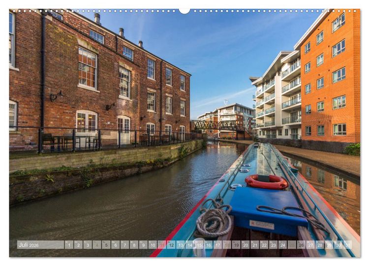 Produktbild: Narrow Boating auf dem Grand Union Canal (hochwertiger Premium Wandkalender 2026 DIN A2 quer), Kunstdruck in Hochglanz