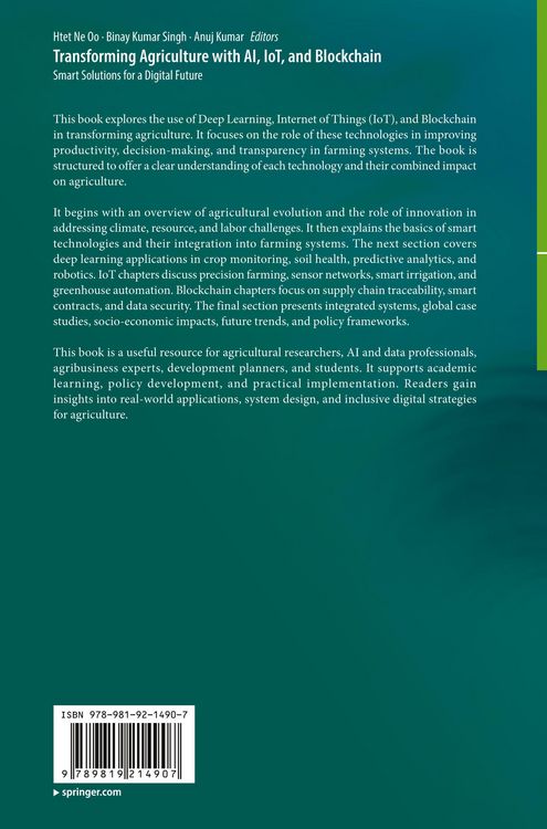 Produktbild: Transforming Agriculture with AI, IoT, and Blockchain