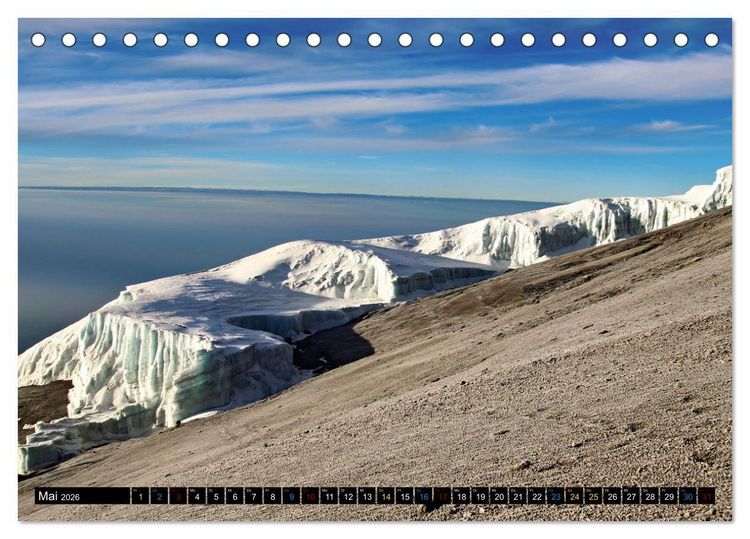 Produktbild: Kilimanjaro - das Dach Afrikas (Tischkalender 2026 DIN A5 quer), CALVENDO Monatskalender