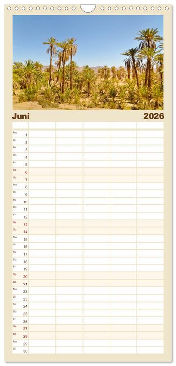 Produktbild: Familienplaner 2026 - Erlebe mit mir das traumhafte Marokko mit 5 Spalten (Wandkalender, 21 x 45 cm) CALVENDO