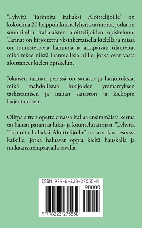 Produktbild: Lyhyit&auml; Tarinoita Italiaksi Aloittelijoille