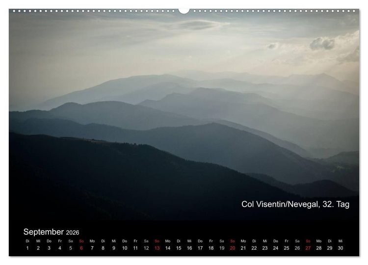 Produktbild: TransAlp - zu Fu&szlig; &uuml;ber die Alpen von M&uuml;nchen nach Venedig (Wandkalender 2026 DIN A2 quer), CALVENDO Monatskalender
