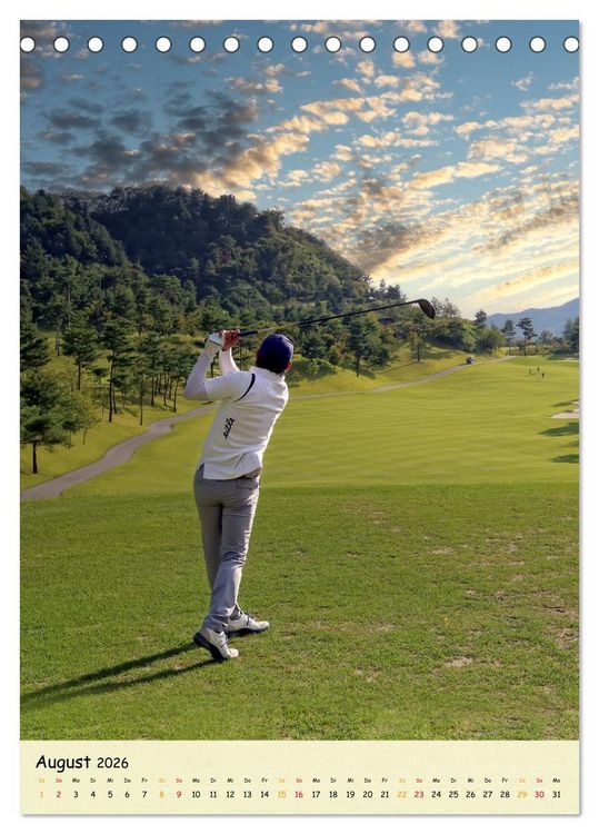 Produktbild: Golf Leidenschaft (Tischkalender 2026 DIN A5 hoch), CALVENDO Monatskalender