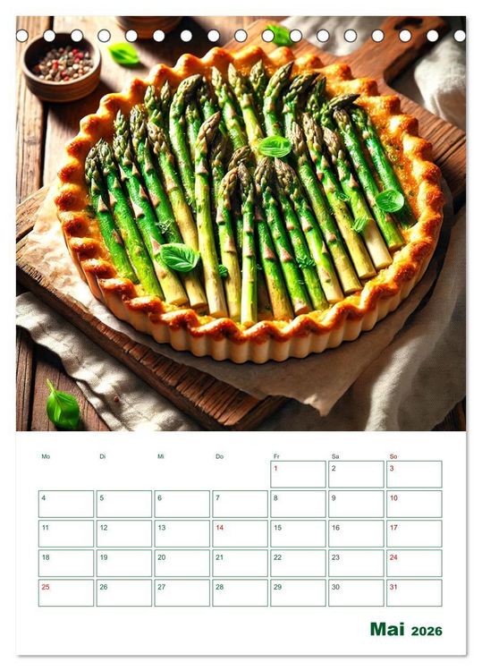Produktbild: Spargelgl&uuml;ck &ndash; von der Ernte bis zum Genuss (Tischkalender 2026 DIN A5 hoch), CALVENDO Monatskalender