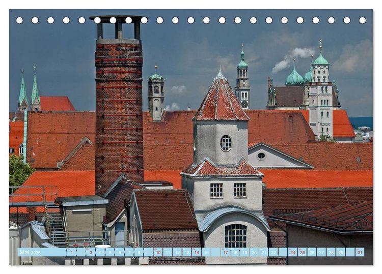 Produktbild: Augsburg &ndash; ein bisschen anders (Tischkalender 2026 DIN A5 quer), CALVENDO Monatskalender