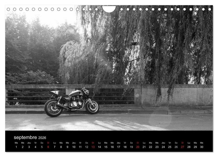 Produktbild: Une moto de caract&egrave;re (Calendrier mural 2026 DIN A4 vertical), CALVENDO calendrier mensuel