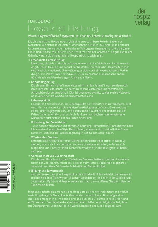 Produktbild: Handbuch Hospiz ist Haltung
