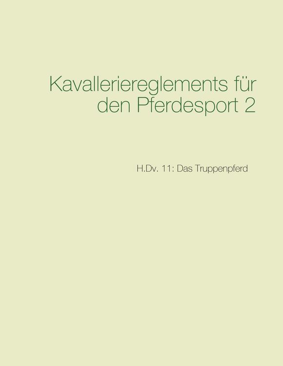 Produktbild: Kavalleriereglements f&uuml;r den Pferdesport 2