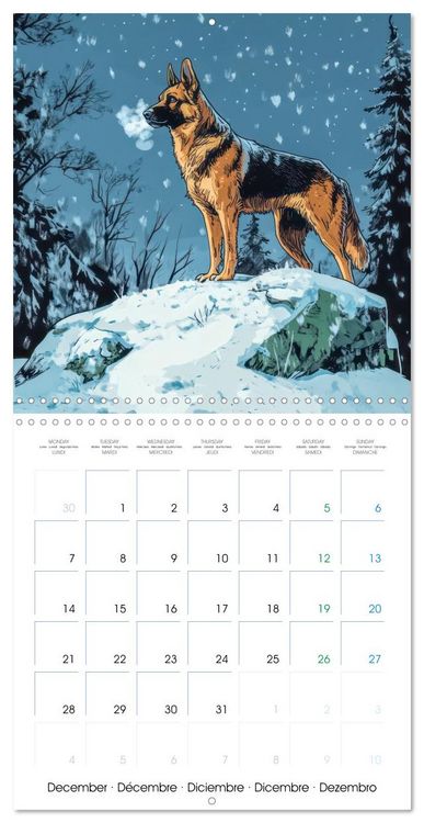 Produktbild: German Sheperd - Comic Style (Wall Calendar 2026 12 &times; 12 Inch) CALVENDO 12 Month Wall Calendar